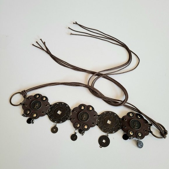 Bohemian decorative belts with dangling coins. - Picture 4 of 5